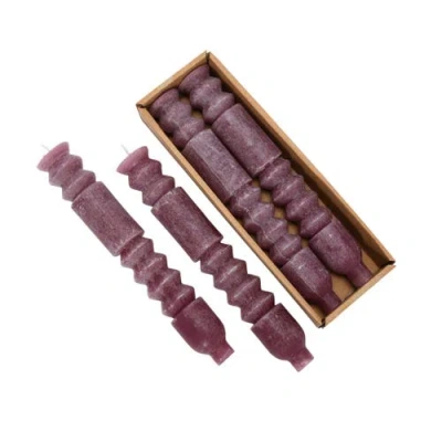 Storied Home Unscented Taper Candles In Purple