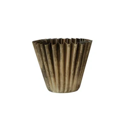 Storied Home Vase In Gold