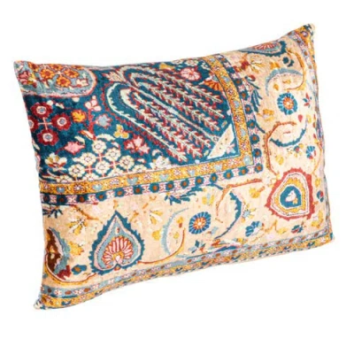 Storied Home Vintage Mosaic Velvet Lumbar Pillow In Multi