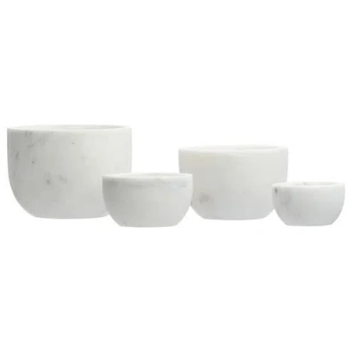 Storied Home White Marble Bowls