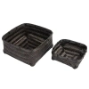 Storied Home Wood & Water Hyacinth Baskets, Black, Set Of 2 In Black