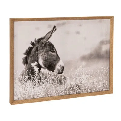 Storied Home Wood Framed Canvas Wall Décor With Donkey Photography, Multicolor