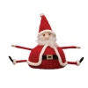 Storied Home Wool Felt Sitting Santa, Red And White In Red