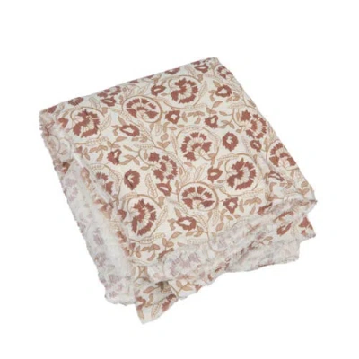 Storied Home Woven Cotton And Throw Blanket In Brown