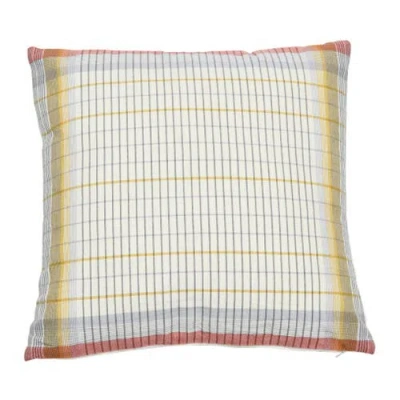 Storied Home Woven Cotton Pillow In Multi