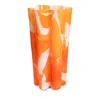 Stories Of Italy Orange Nougat Glass Bucket Vase