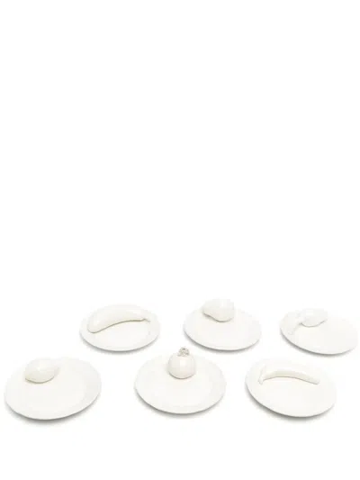 Stories Of Italy Fruit-shape Dessert Plates In Weiss