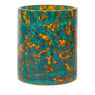 Stories Of Italy Glass Vase, Medium In Mustard