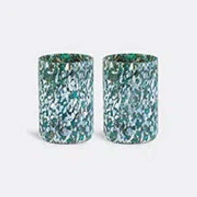 Stories Of Italy Glassware Ivory & Green Uni