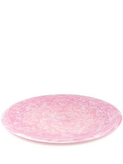Stories Of Italy Grosse Macchia Murano Glasschale In Pink