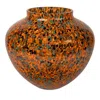Stories Of Italy Olla Vase, Large In Black Orange
