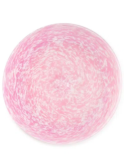 Stories Of Italy Pink Macchia Glass Plate