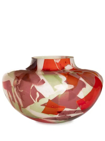Stories Of Italy Red Spring Nougat Glass Vase