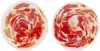Stories Of Italy White & Red Nougat Dessert Plate Set In Red