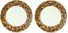 Stories Of Italy White & Yellow Plain Plate Set In Leopardo
