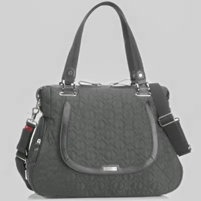 Storksak Women's Anna Quilted Diaper Bag In Charcoal Grey In Gray