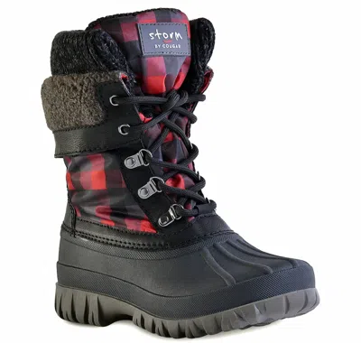 Storm By Cougar Women's Creek Boot In Black/ Red Plaid In Multi