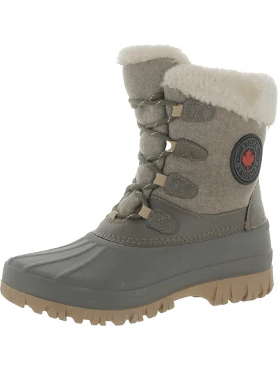 Storm Cabin-b Womens Pull On Ankle Combat & Lace-up Boots In Gray