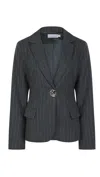 Storm Label Women's Grey Pin Stripe Blazer
