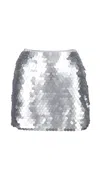 STORM LABEL WOMEN'S MOONLIGHT SILVER DISC SEQUIN SKIRT