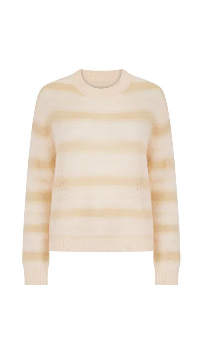 Storm Label Women's Neutrals Two-tone Mohair Jumper