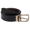 Storm Men's Black / Brown Taranis Grain Reversible Belt