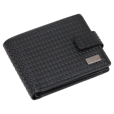 Storm Men's Black Draco Carbon Leather Embossed Wallet