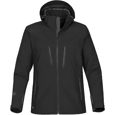 Pre-owned Stormtech Mens Patrol Technical Softshell Jacket Rw7345 In Black/ Carbon