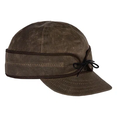 Stormy Kromer Men's  The Waxed Cotton Fitted Cap In Brown