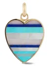 Storrow Jewelry 14k Yellow Gold Eloise Multi-stone Heart-shaped Pendant In Gold