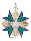 Storrow Jewelry 14k Yellow Gold Emmeline Opal And Malachite Pendant In Brown