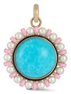 Storrow Jewelry 14k Yellow Gold Libby Pearl Pendant In Blue