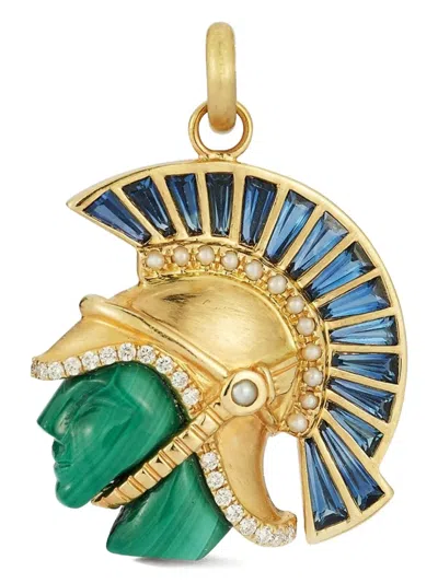 Storrow Jewelry 18k Yellow Gold Reid Multi-stone Charm