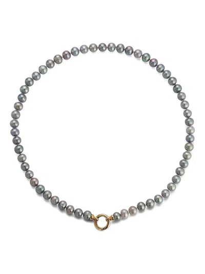 Storrow Jewelry Grey Freshwater Pearl Necklace In Gray