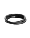 Story Jewellery Lambskin Single Strand, Triple Wrap Bracelet In Dark Grey