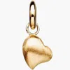 Story Jewellery Matte Smooth Heart Dangle Charm In Gold In Gold