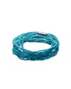 Story Jewellery Triple Wrap Bracelet In Turquoise