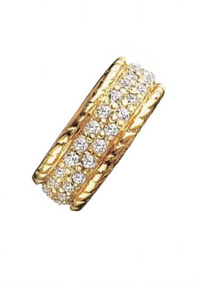 Story Jewellery Women's 18k Plate Twin Ring Spacer In Gold In Silver