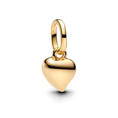Story Jewellery Women's 18k Smooth Heart Dangle Charm In Matte Gold