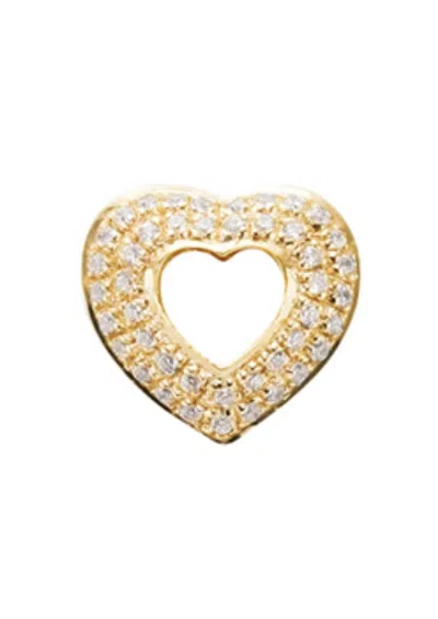 Story Jewellery Women's Platted Heart Button In Silver Gold