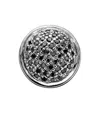 Story Jewellery Women's Rhodium Button In Silver Black