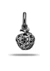 Story Jewellery Women's Rhodium Plate Heart Apple Charm In Silvery-white
