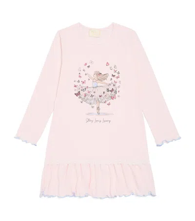 Story Loris Kids' Ballerina Print Nightgown In Pink