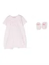 Story Loris Butterfly-appliqué Romper Set In Pink