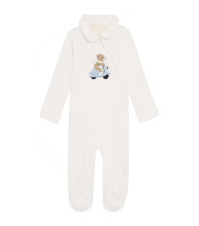Story Loris Kids' Cotton Biker Bear All-in-one In Neutral
