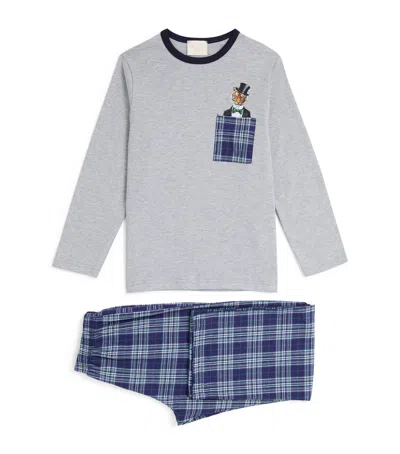 Story Loris Kids' Cotton Check Pyjama Set In Multi
