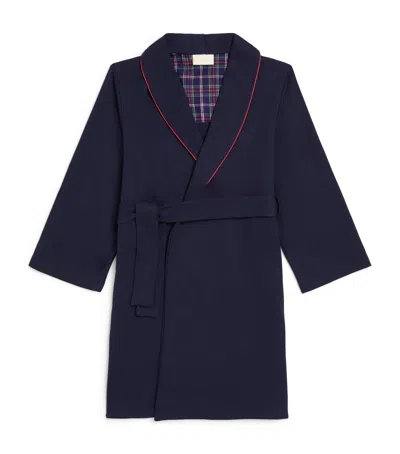 Story Loris Kids' Cotton Dressing Gown In Blue