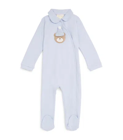 Story Loris Kids' Cotton Teddy All-in-one In Blue