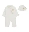 Story Loris Embellished Bow All-in-one And Hat In Ivory