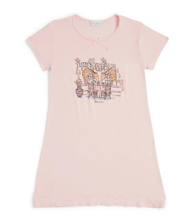 Story Loris Kids' Giraffe Print Nightdress (4-14 Years) In Pink